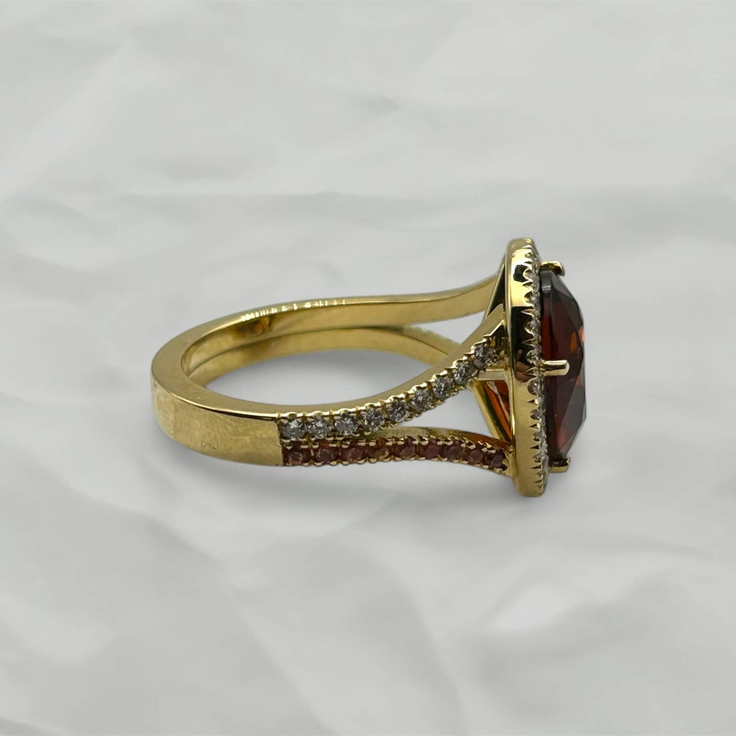 Oval Citrine Entourage Ring