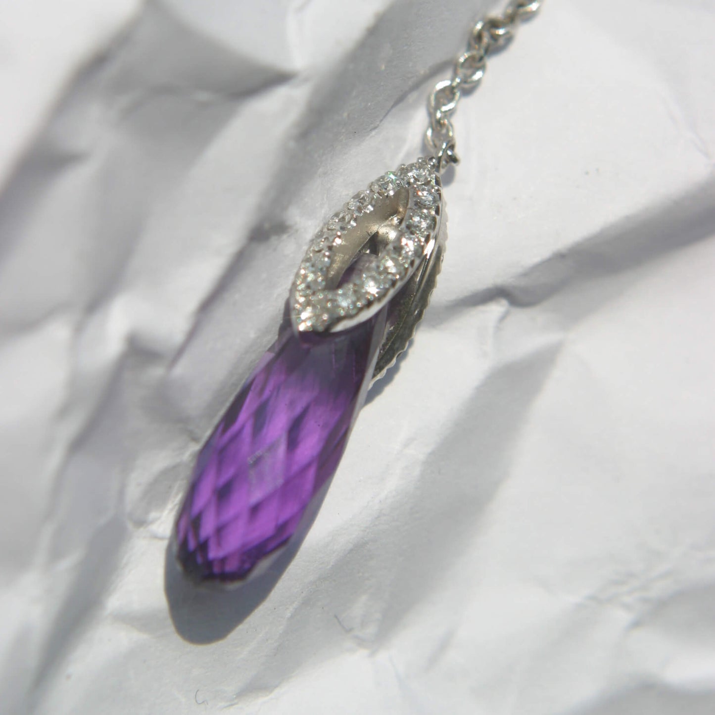Amethyst Drop Earring