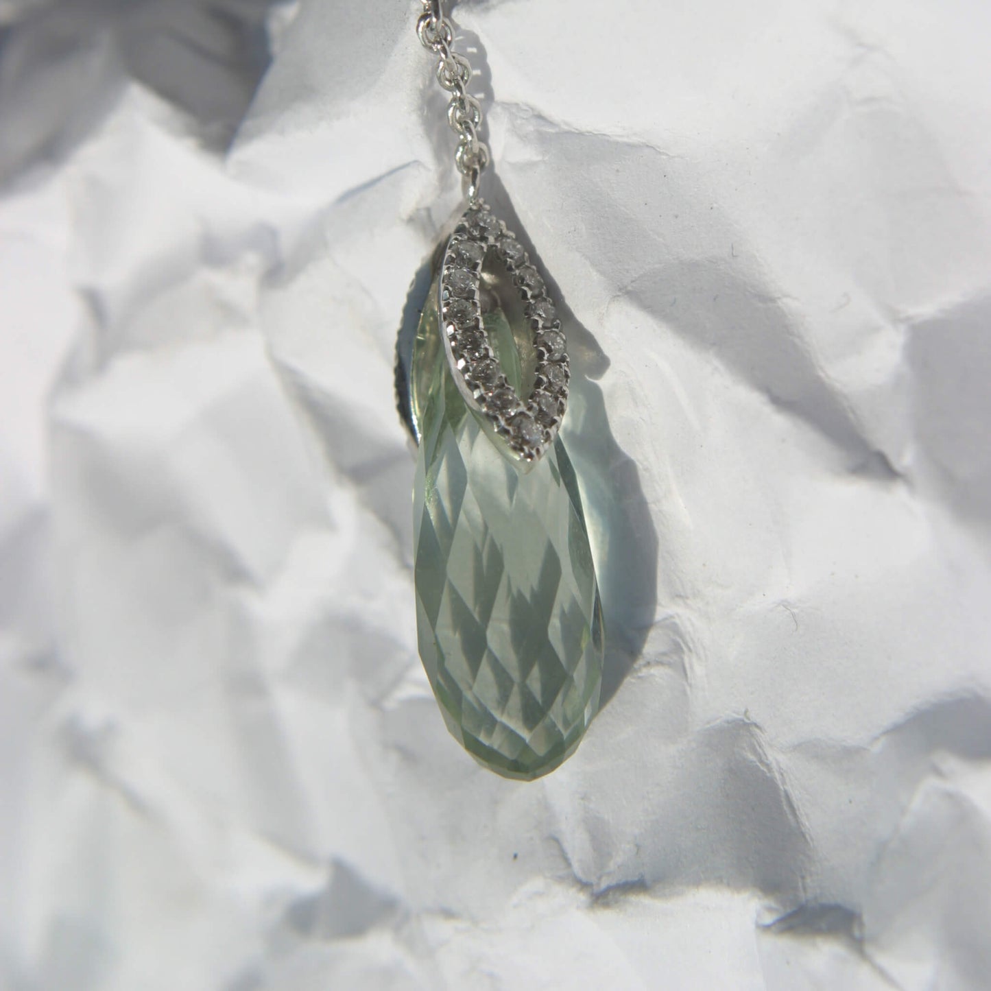Green Fading Topaz Drop Earring