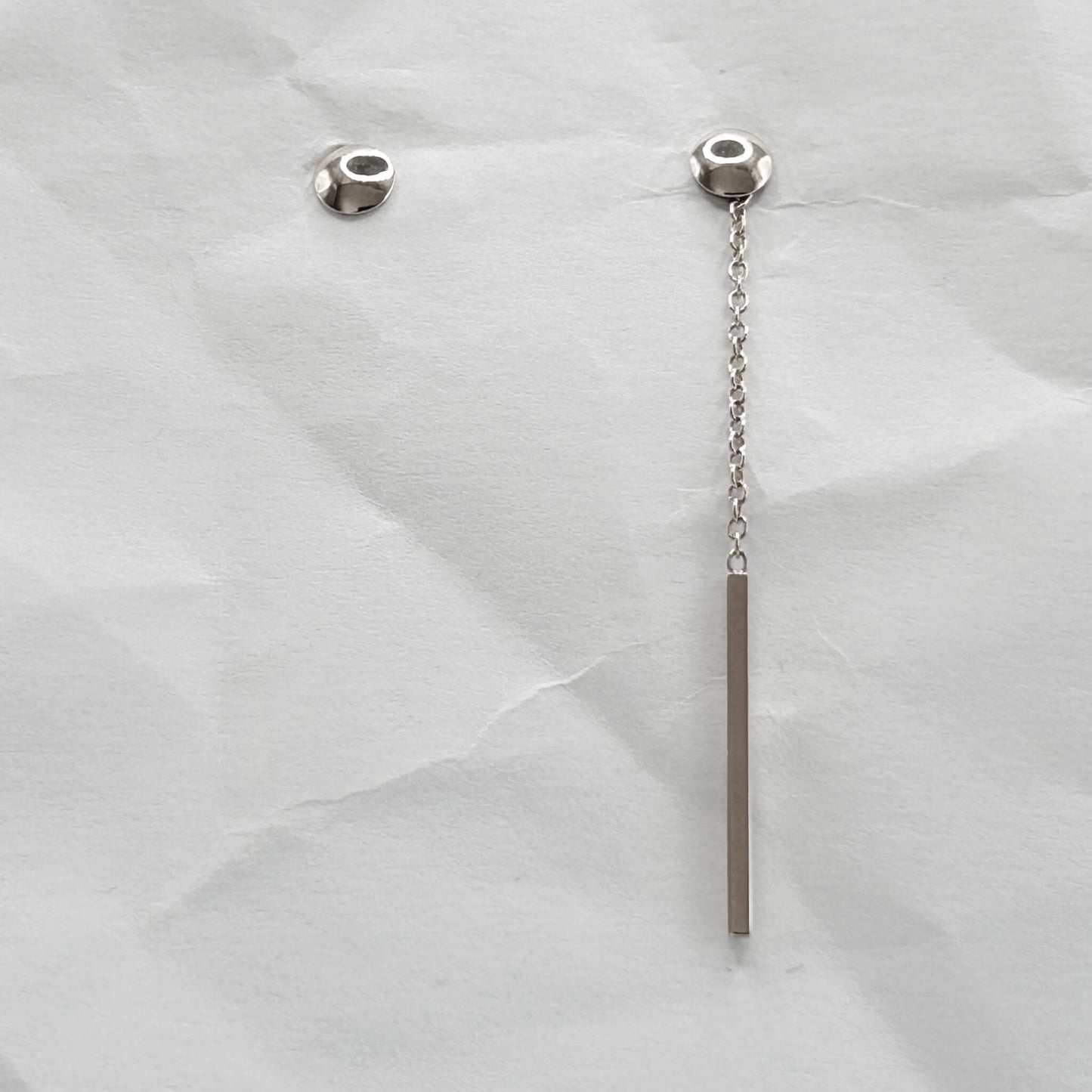 Golden Bar & Pearl Drop Earrings