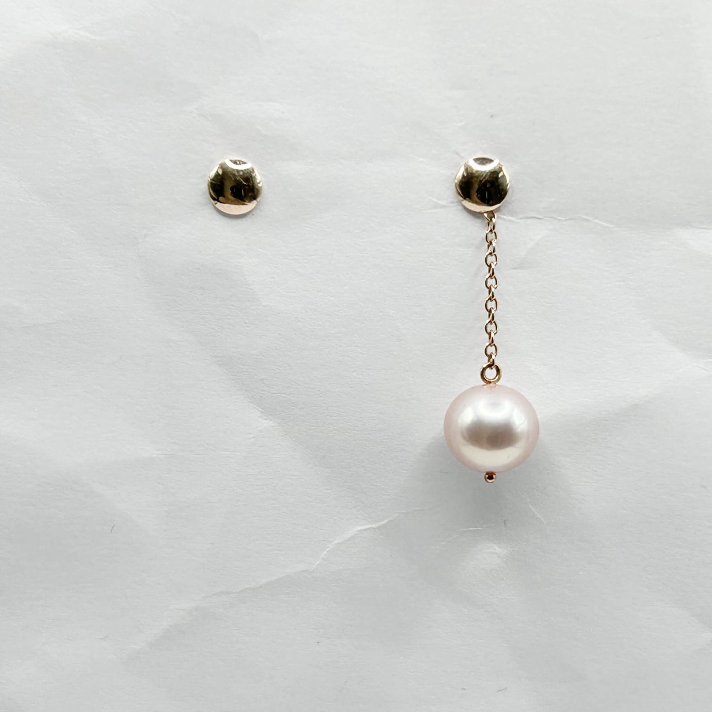 Golden Bar & Pearl Drop Earrings