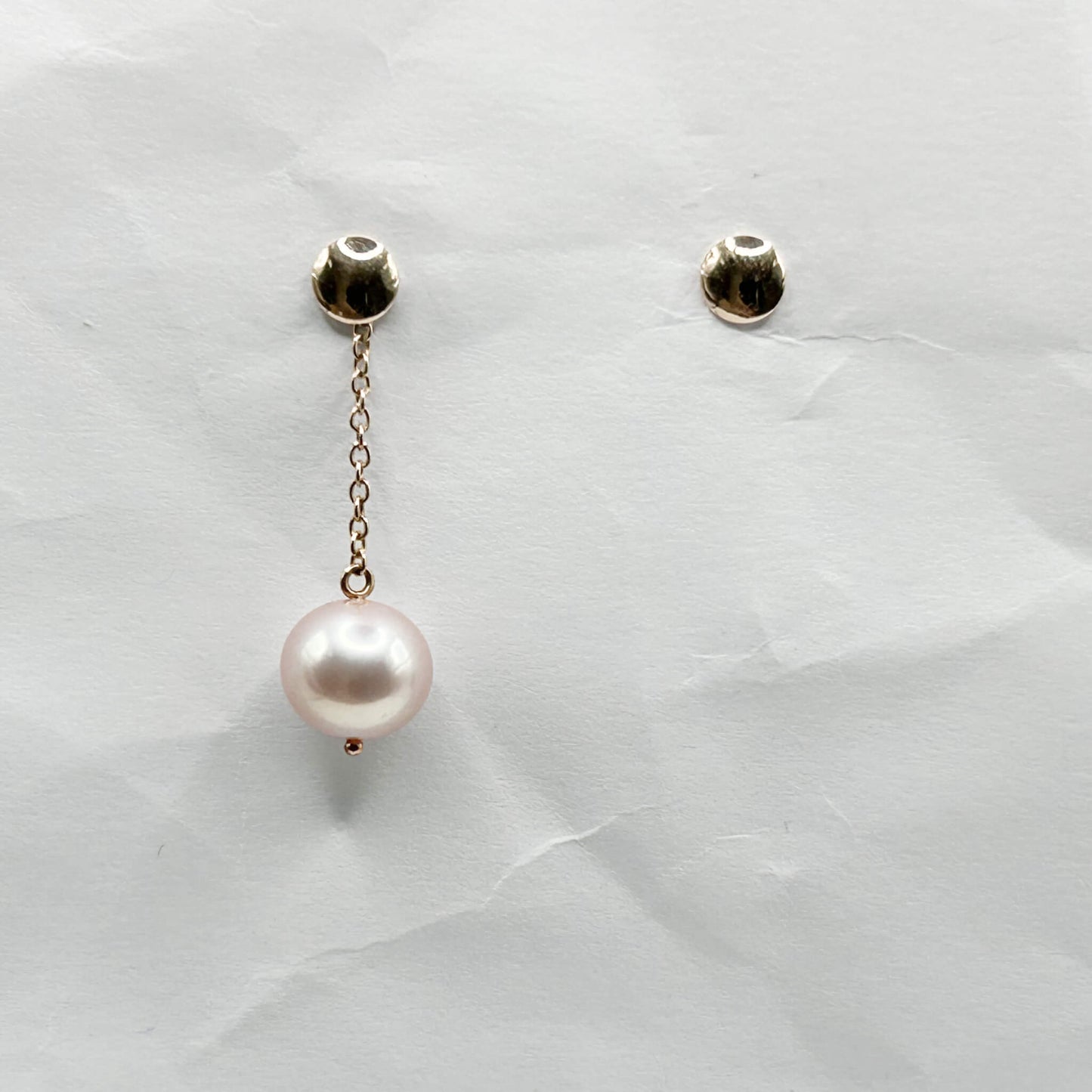 Golden Bar & Pearl Drop Earrings
