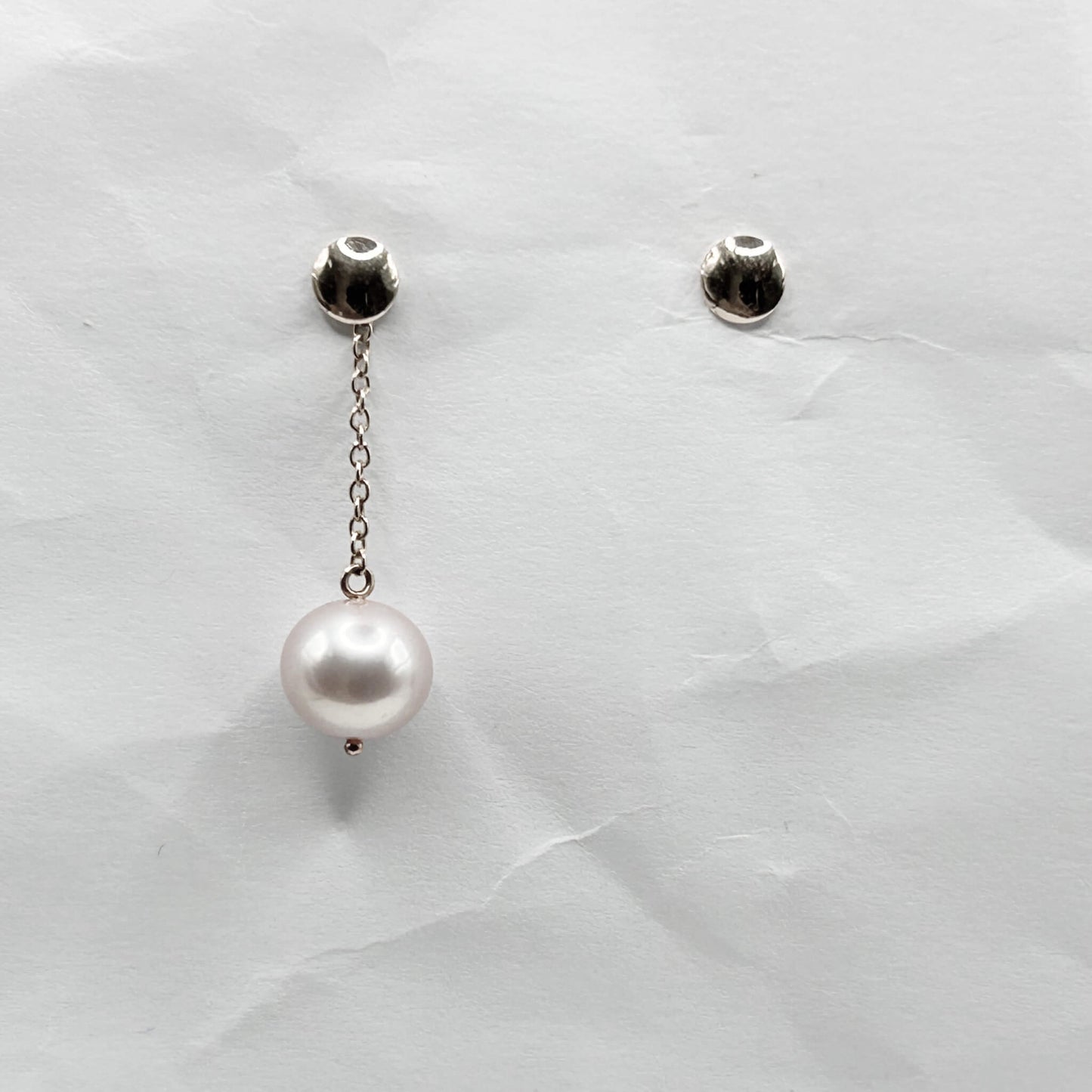 Golden Bar & Pearl Drop Earrings