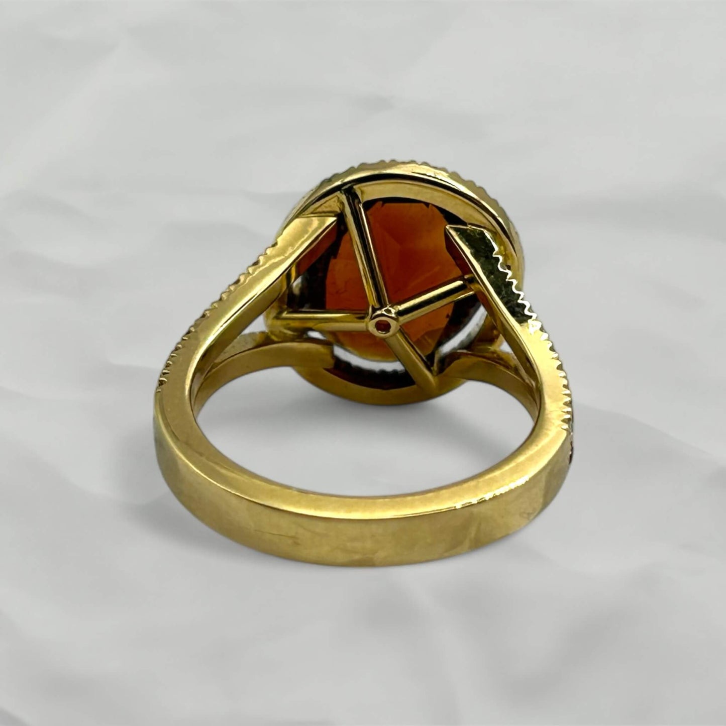 Oval Citrine Entourage Ring