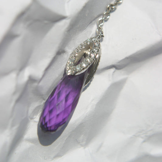 Amethyst Drop Earring