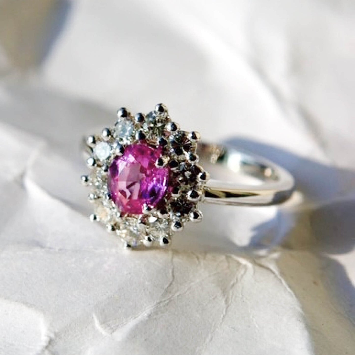 Pink Sapphire Entourage Ring