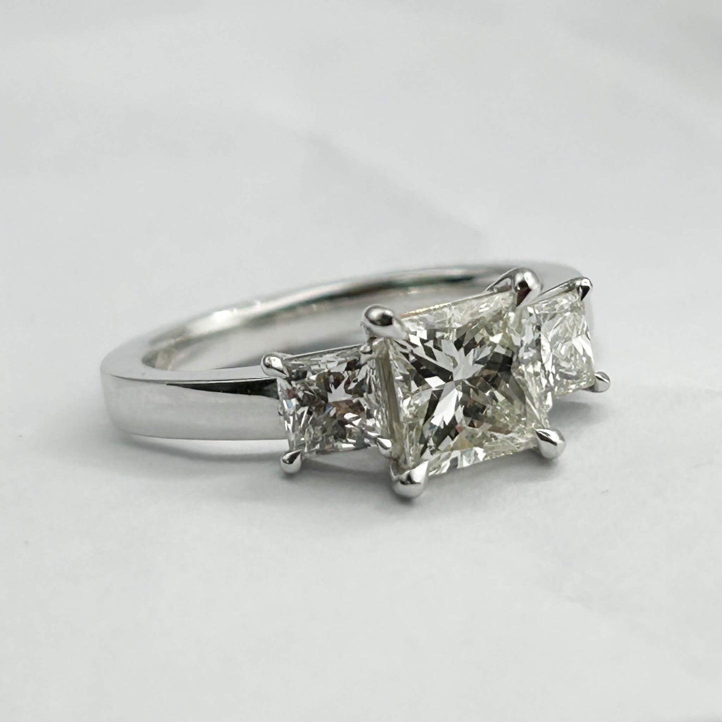 Princess-Cut Diamond Trilogy Ring