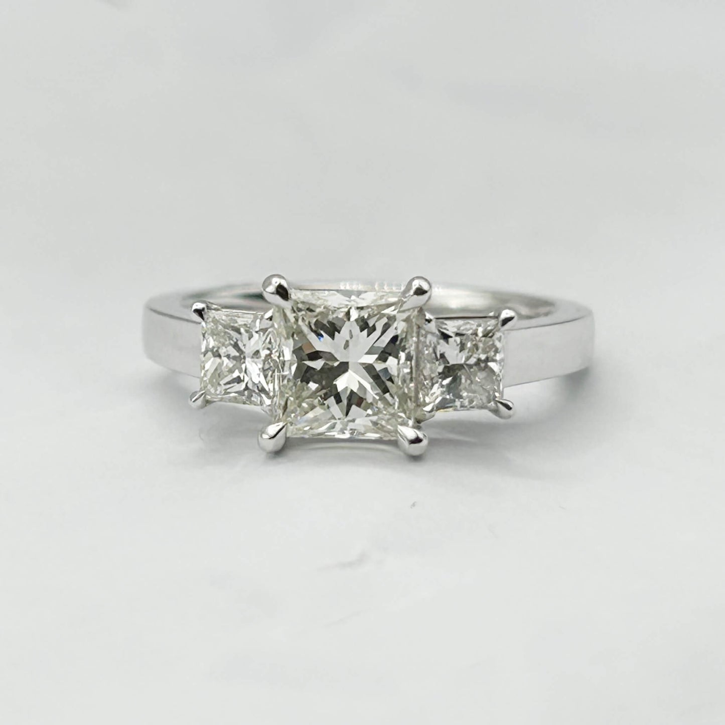 Princess-Cut Diamond Trilogy Ring