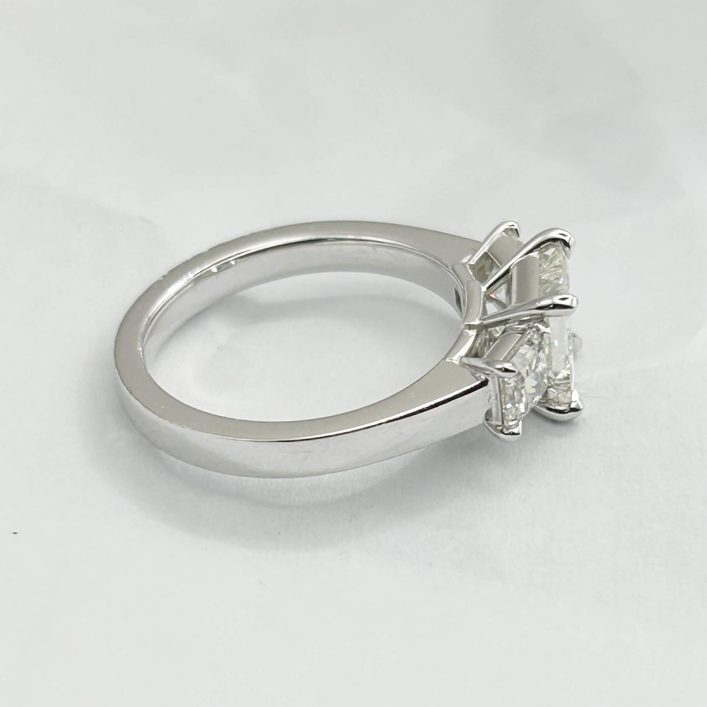 Princess-Cut Diamond Trilogy Ring